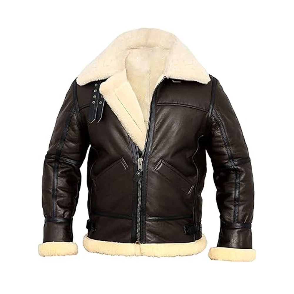 product image of Allure - Fur Leather Shearling Leather Jacket by Gulf Leather Jackets.