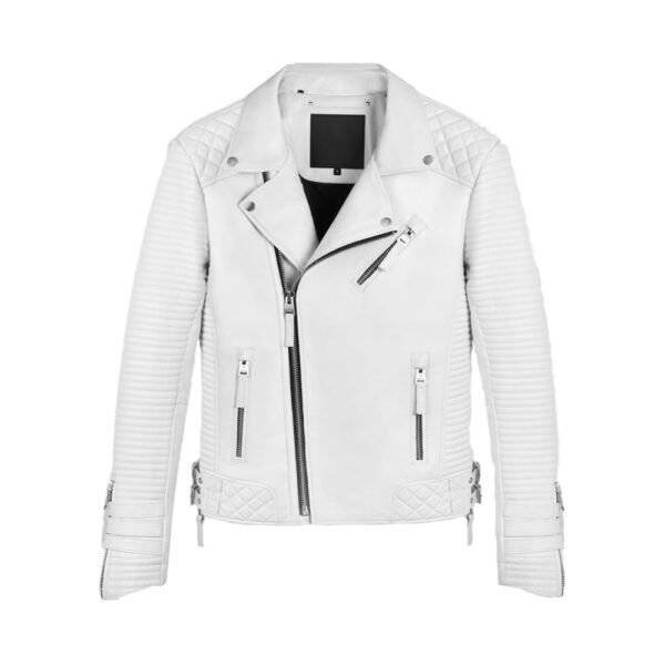 Prestige - White Leather Jacket