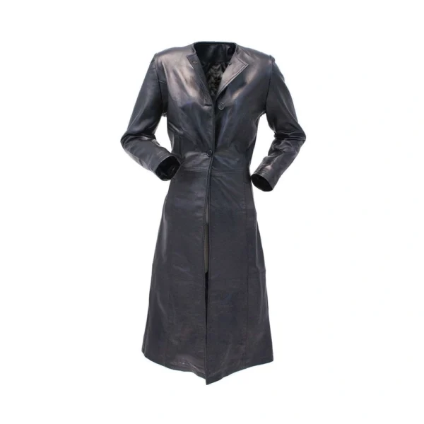 Product image of Cento - Extra Long Lambskin Leather Trench Coat by Gulf Leather Jackets