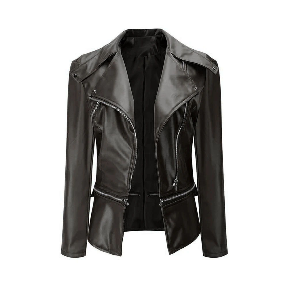 Product Image Discreet - Black Leather Jacket by Gulf Leather Jackets.